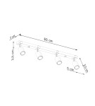Adjustable ceiling lamps - spots - Sollux Plafond FAGER 4L black SL.1346 - product 10