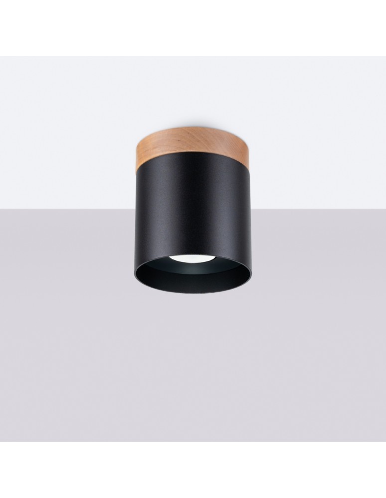 Round ceiling luminaires - Sollux Plafond RIF black SL.1349 - product kolory-swiatla.pl 2