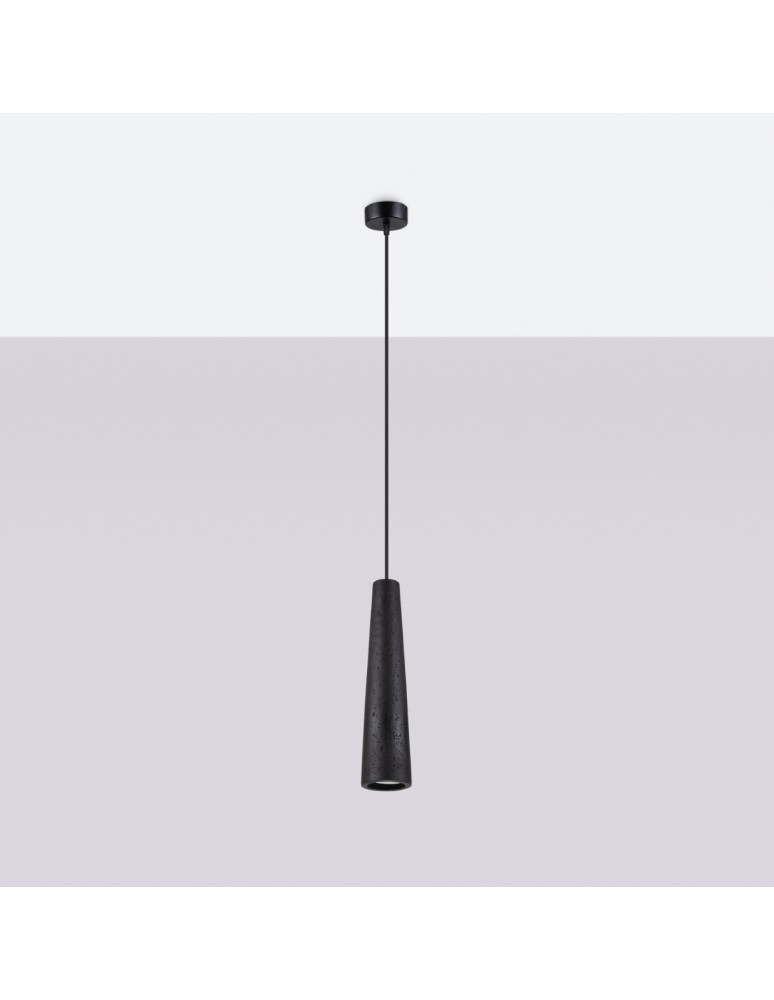Pendant lamps - Sollux ELECTRA black concrete pendant lamp SL.1355 - product kolory-swiatla.pl 2