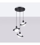 Pendant lamps - Sollux HYPERION 3P pendant lamp black SL.1359 - product 2