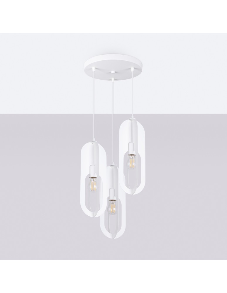 Pendant lamps - Sollux NICUS 3P pendant lamp white SL.1361 - product kolory-swiatla.pl 2