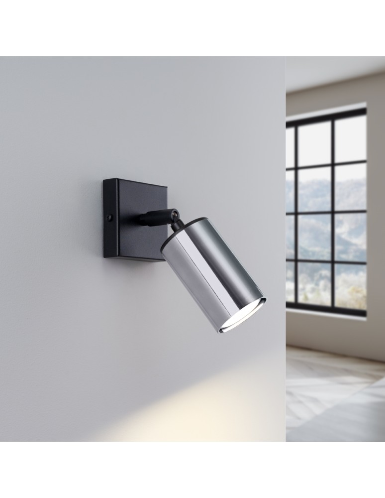 Wall lamps - Sollux Wall lamp WINX black/chrome SL.1366 - product kolory-swiatla.pl 3