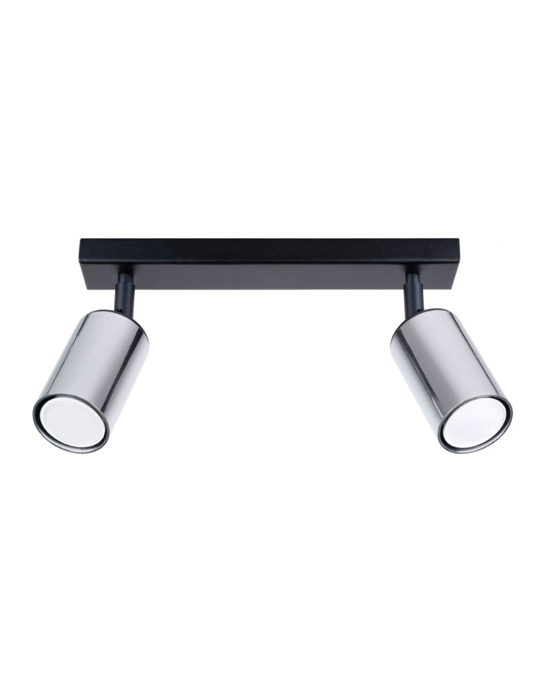 Adjustable ceiling lamps - spots - Sollux Plafond WINX 2 black/chrome SL.1367 - product kolory-swiatla.pl 1