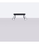 Adjustable ceiling lamps - spots - Sollux Plafond WINX 2 black/chrome SL.1367 - product 2