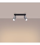 Adjustable ceiling lamps - spots - Sollux Plafond WINX 2 black/chrome SL.1367 - product 3