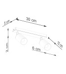 Adjustable ceiling lamps - spots - Sollux Plafond WINX 2 black/chrome SL.1367 - product 8