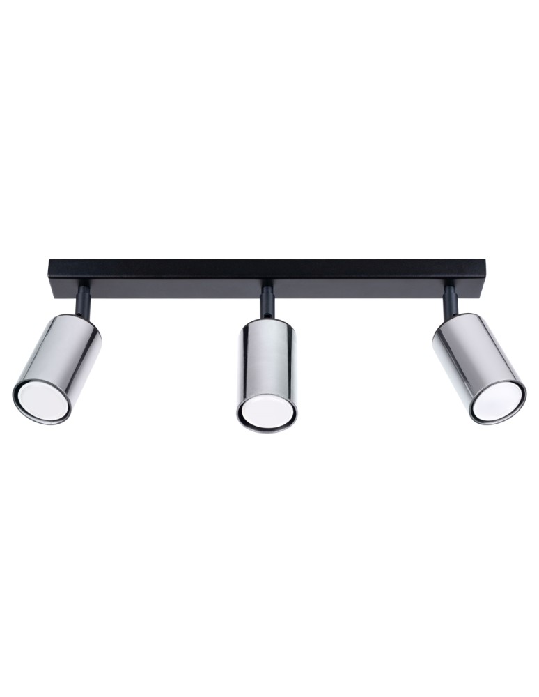 Adjustable ceiling lamps - spots - Sollux Plafond WINX 3 black/chrome SL.1368 - product kolory-swiatla.pl 1