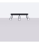 Adjustable ceiling lamps - spots - Sollux Plafond WINX 3 black/chrome SL.1368 - product 2