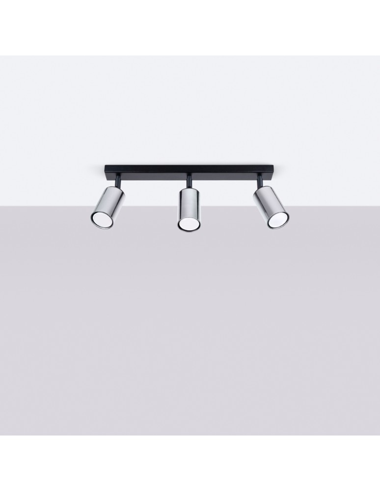 Adjustable ceiling lamps - spots - Sollux Plafond WINX 3 black/chrome SL.1368 - product kolory-swiatla.pl 2