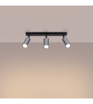 Adjustable ceiling lamps - spots - Sollux Plafond WINX 3 black/chrome SL.1368 - product 3