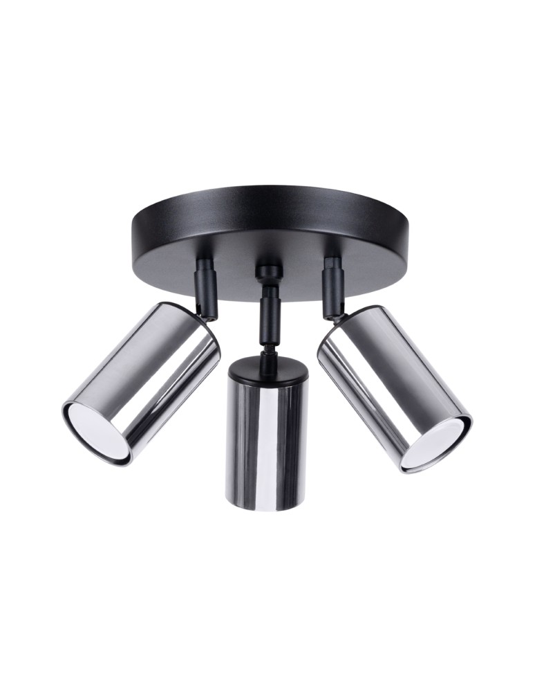 Adjustable ceiling lamps - spots - Sollux Plafond WINX 3P black/chrome SL.1369 - product kolory-swiatla.pl 1