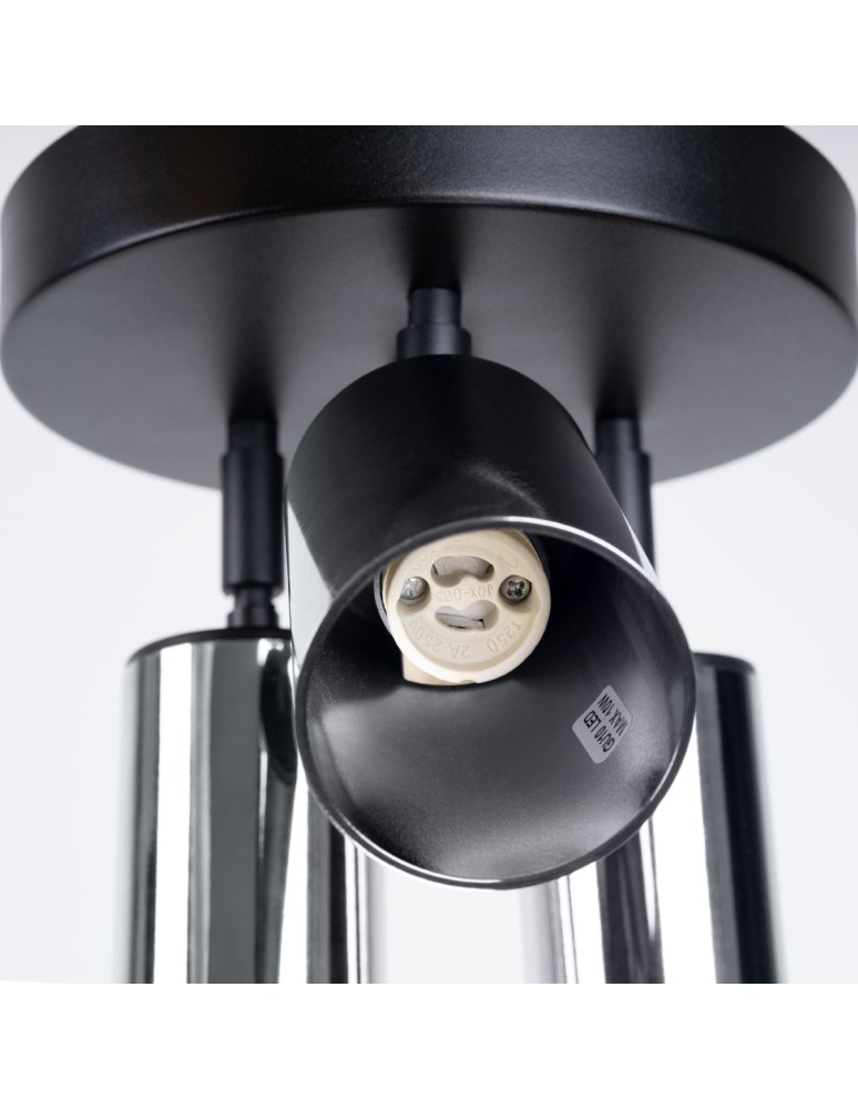 Adjustable ceiling lamps - spots - Sollux Plafond WINX 3P black/chrome SL.1369 - product kolory-swiatla.pl 5