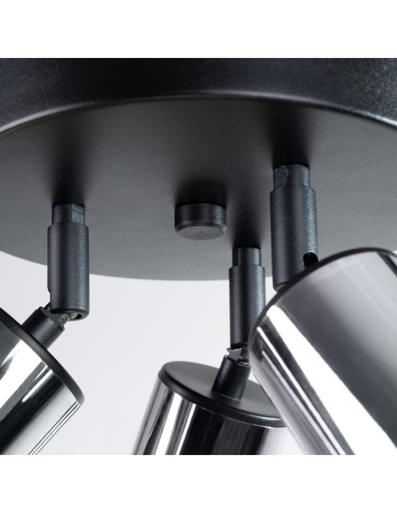Adjustable ceiling lamps - spots - Sollux Plafond WINX 3P black/chrome SL.1369 - product kolory-swiatla.pl 6