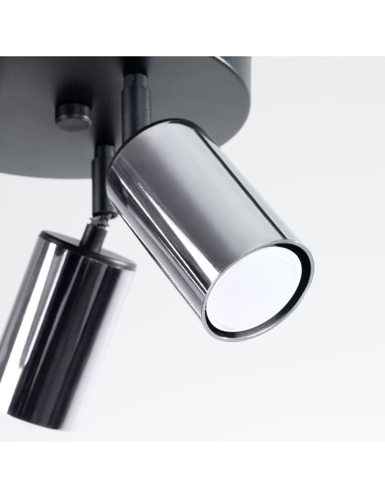 Adjustable ceiling lamps - spots - Sollux Plafond WINX 3P black/chrome SL.1369 - product kolory-swiatla.pl 7
