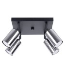 Adjustable ceiling lamps - spots - Sollux Plafond WINX 4 black/chrome SL.1370 - product 1