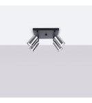 Adjustable ceiling lamps - spots - Sollux Plafond WINX 4 black/chrome SL.1370 - product 2