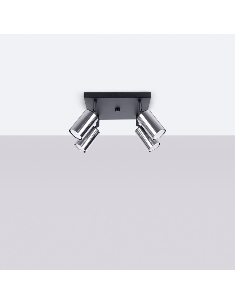 Adjustable ceiling lamps - spots - Sollux Plafond WINX 4 black/chrome SL.1370 - product kolory-swiatla.pl 2