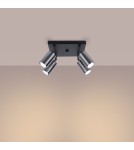 Adjustable ceiling lamps - spots - Sollux Plafond WINX 4 black/chrome SL.1370 - product 3