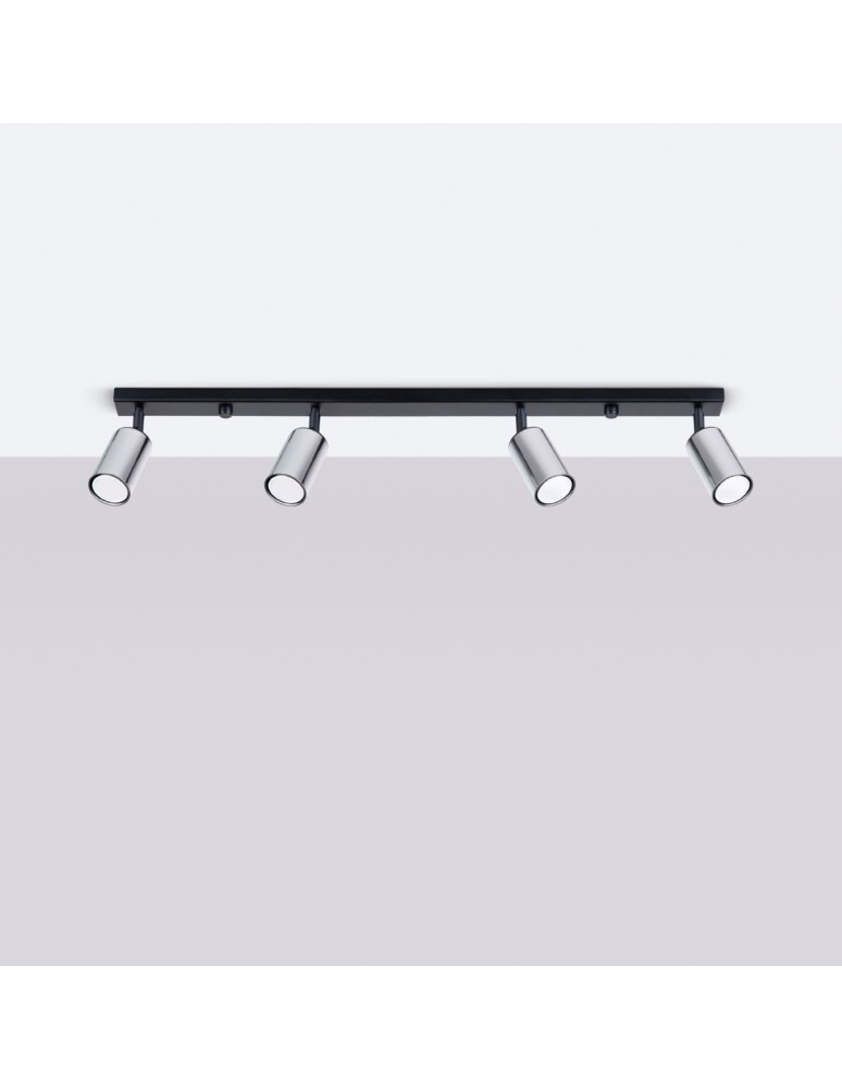 Adjustable ceiling lamps - spots - Sollux Plafond WINX 4L black/chrome SL.1371 - product kolory-swiatla.pl 2