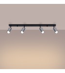 Adjustable ceiling lamps - spots - Sollux Plafond WINX 4L black/chrome SL.1371 - product 3