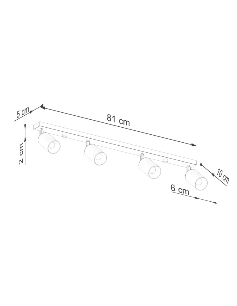 Adjustable ceiling lamps - spots - Sollux Plafond WINX 4L black/chrome SL.1371 - product kolory-swiatla.pl 10