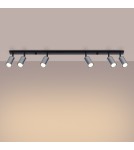 Adjustable ceiling lamps - spots - Sollux Plafond WINX 6L black/chrome SL.1372 - product 3
