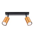 Adjustable ceiling lamps - spots - Sollux Plafond WINX 2 black/copper SL.1375 - product 1