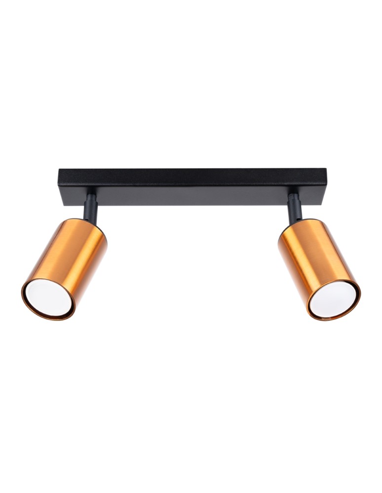 Adjustable ceiling lamps - spots - Sollux Plafond WINX 2 black/copper SL.1375 - product kolory-swiatla.pl 1