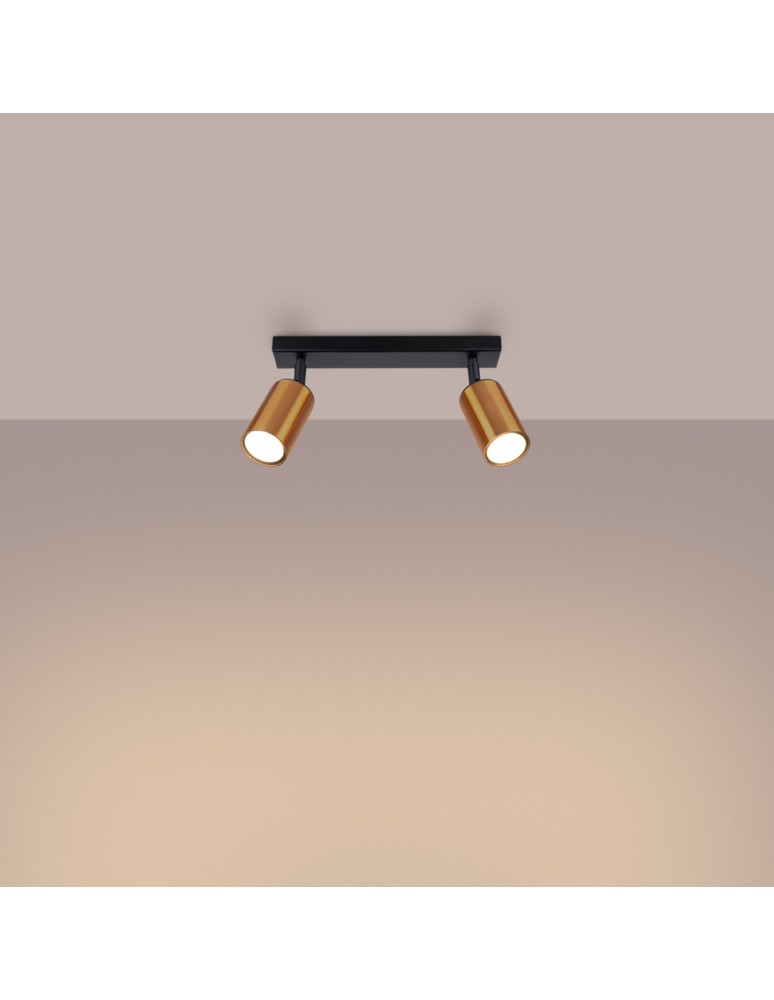 Adjustable ceiling lamps - spots - Sollux Plafond WINX 2 black/copper SL.1375 - product kolory-swiatla.pl 3