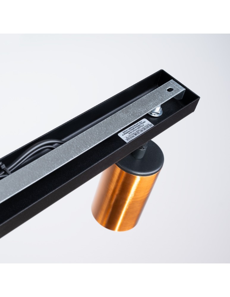 Adjustable ceiling lamps - spots - Sollux Plafond WINX 2 black/copper SL.1375 - product kolory-swiatla.pl 4