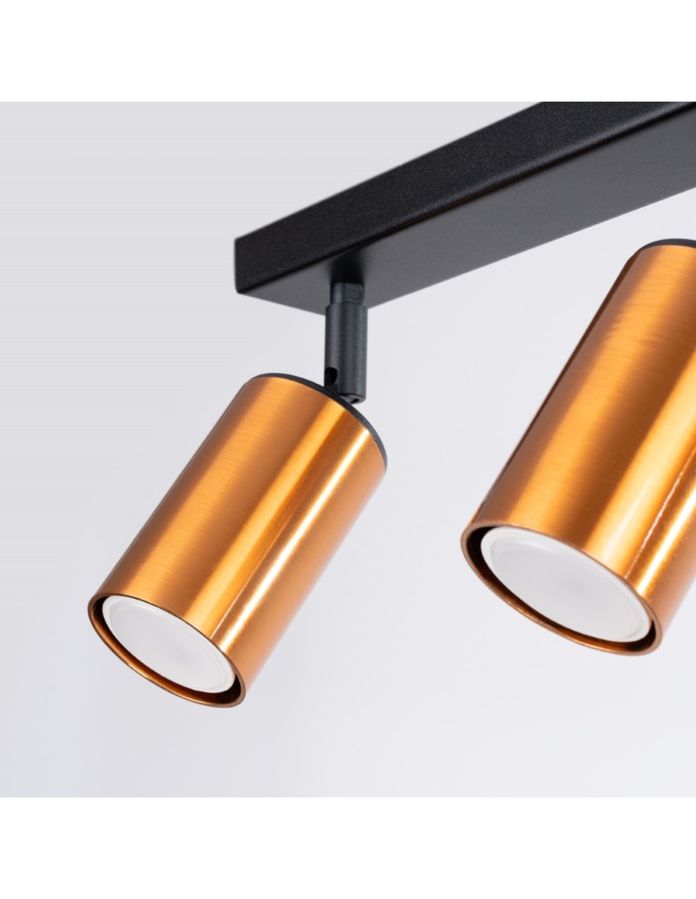 Adjustable ceiling lamps - spots - Sollux Plafond WINX 2 black/copper SL.1375 - product kolory-swiatla.pl 6