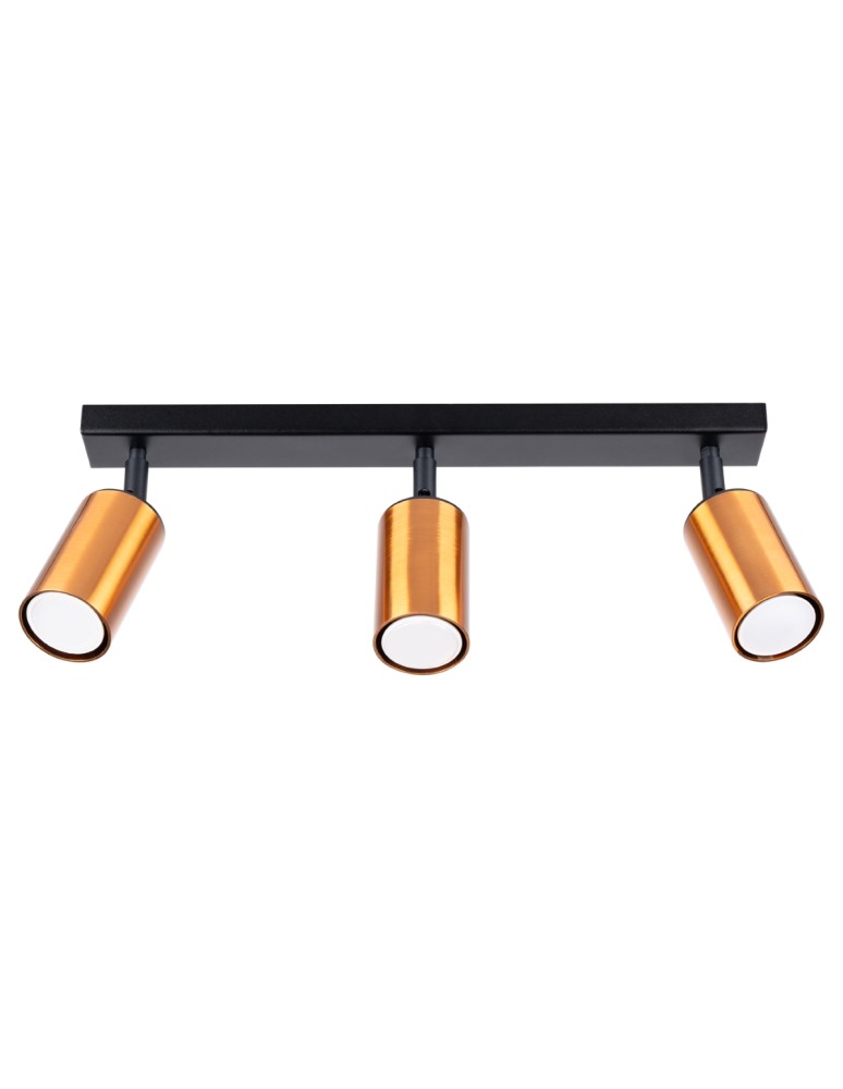 Adjustable ceiling lamps - spots - Sollux Plafond WINX 3 black/copper SL.1376 - product kolory-swiatla.pl 1