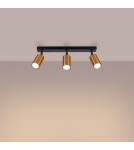 Adjustable ceiling lamps - spots - Sollux Plafond WINX 3 black/copper SL.1376 - product 3