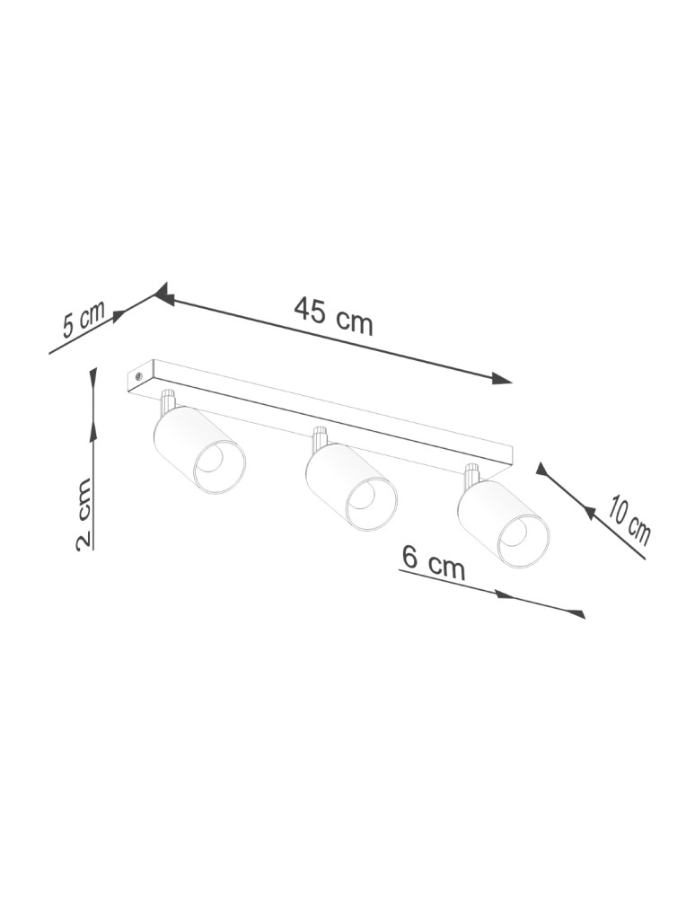 Adjustable ceiling lamps - spots - Sollux Plafond WINX 3 black/copper SL.1376 - product kolory-swiatla.pl 9