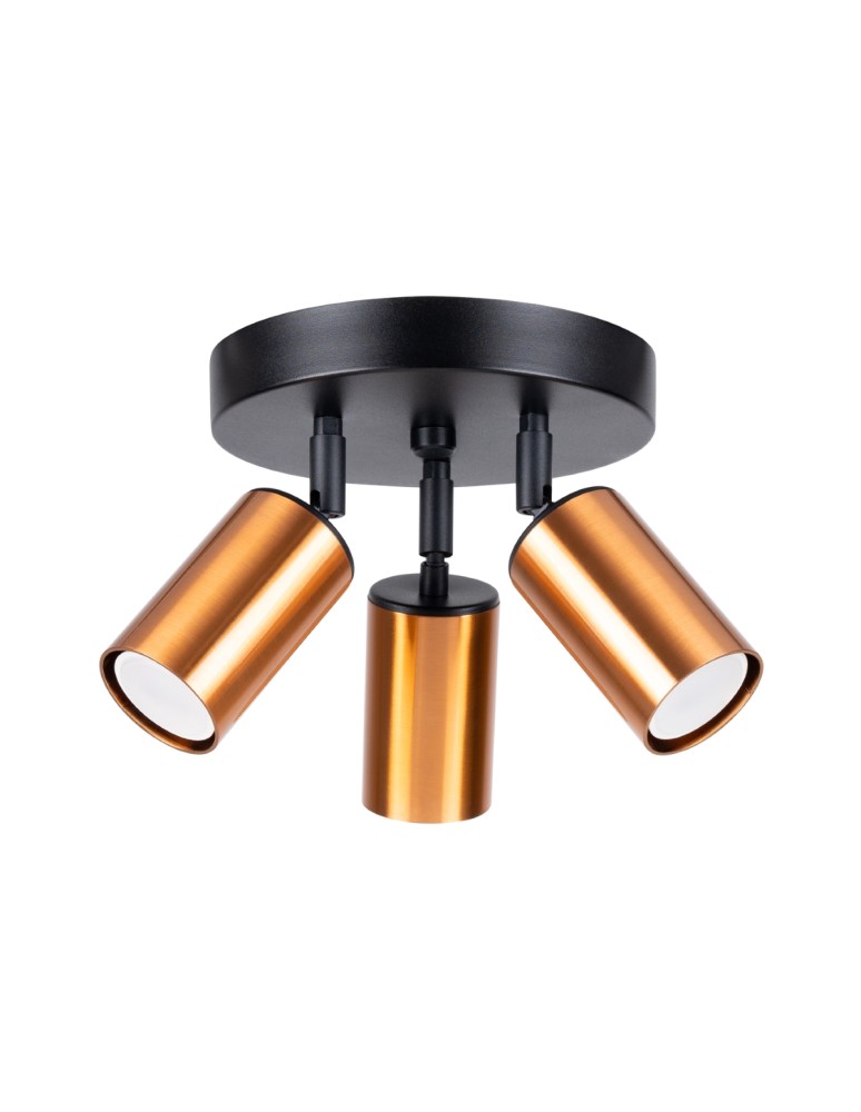 Adjustable ceiling lamps - spots - Sollux Plafond WINX 3P black/copper SL.1377 - product kolory-swiatla.pl 1