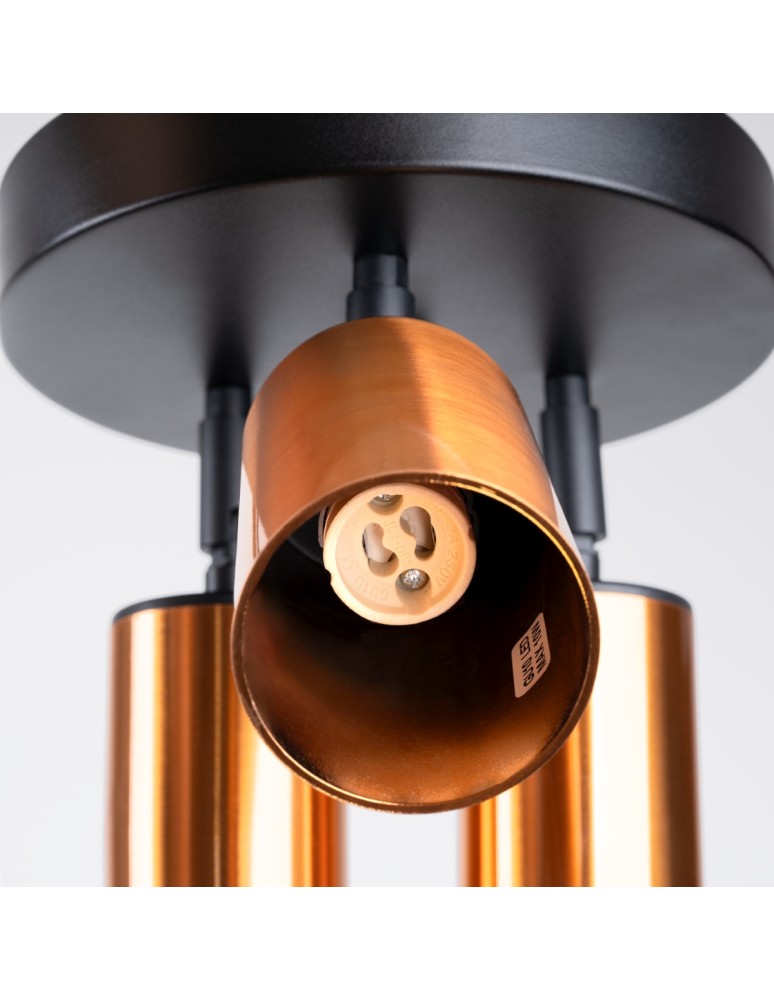 Adjustable ceiling lamps - spots - Sollux Plafond WINX 3P black/copper SL.1377 - product kolory-swiatla.pl 5