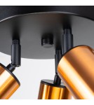 Adjustable ceiling lamps - spots - Sollux Plafond WINX 3P black/copper SL.1377 - product 6