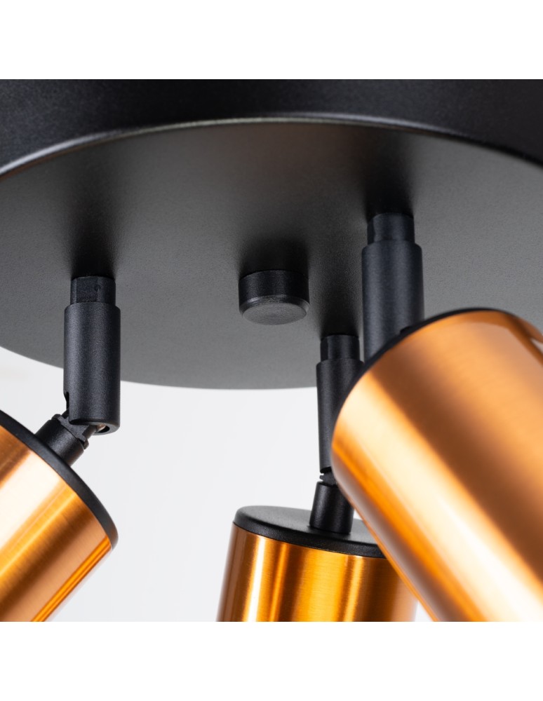 Adjustable ceiling lamps - spots - Sollux Plafond WINX 3P black/copper SL.1377 - product kolory-swiatla.pl 6