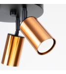 Adjustable ceiling lamps - spots - Sollux Plafond WINX 3P black/copper SL.1377 - product 7