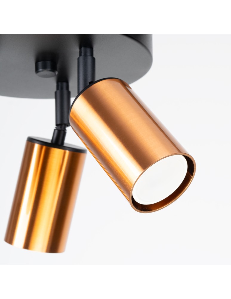 Adjustable ceiling lamps - spots - Sollux Plafond WINX 3P black/copper SL.1377 - product kolory-swiatla.pl 7