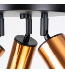 Adjustable ceiling lamps - spots - Sollux Plafond WINX 3P black/copper SL.1377 - product 8