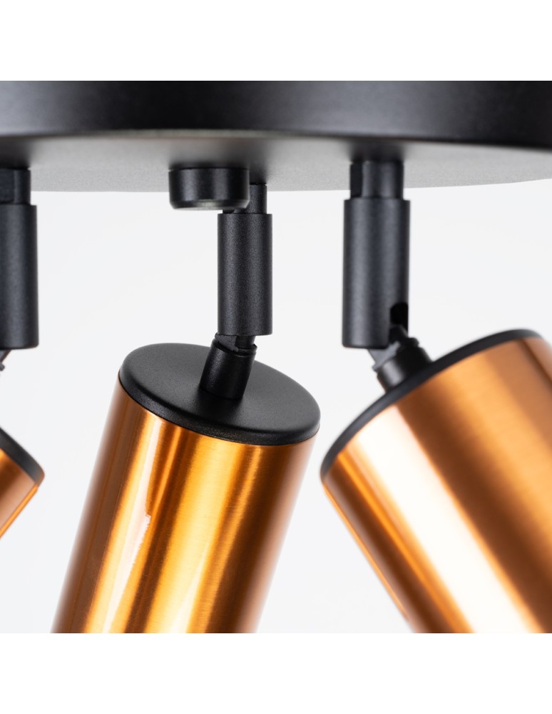 Adjustable ceiling lamps - spots - Sollux Plafond WINX 3P black/copper SL.1377 - product kolory-swiatla.pl 8