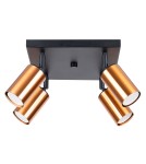 Adjustable ceiling lamps - spots - Sollux Plafond WINX 4 black/copper SL.1378 - product 1