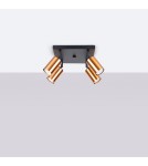 Adjustable ceiling lamps - spots - Sollux Plafond WINX 4 black/copper SL.1378 - product 2