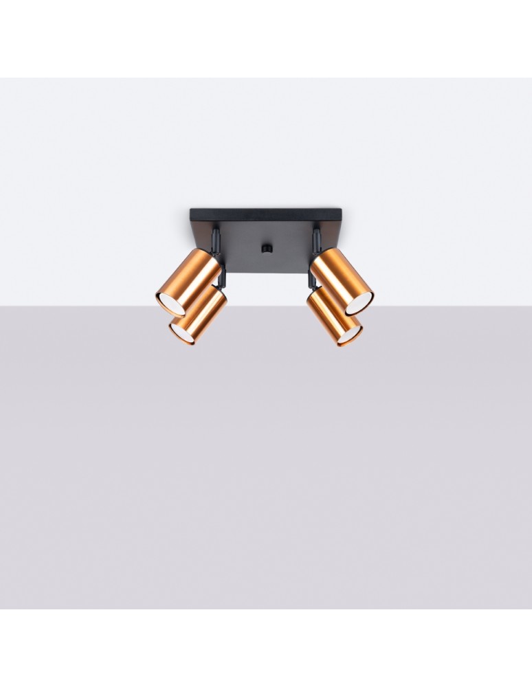 Adjustable ceiling lamps - spots - Sollux Plafond WINX 4 black/copper SL.1378 - product kolory-swiatla.pl 2