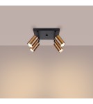 Adjustable ceiling lamps - spots - Sollux Plafond WINX 4 black/copper SL.1378 - product 3