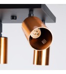 Adjustable ceiling lamps - spots - Sollux Plafond WINX 4 black/copper SL.1378 - product 5