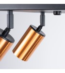 Adjustable ceiling lamps - spots - Sollux Plafond WINX 4 black/copper SL.1378 - product 6