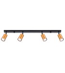 Adjustable ceiling lamps - spots - Sollux Plafond WINX 4L black/copper SL.1379 - product 1