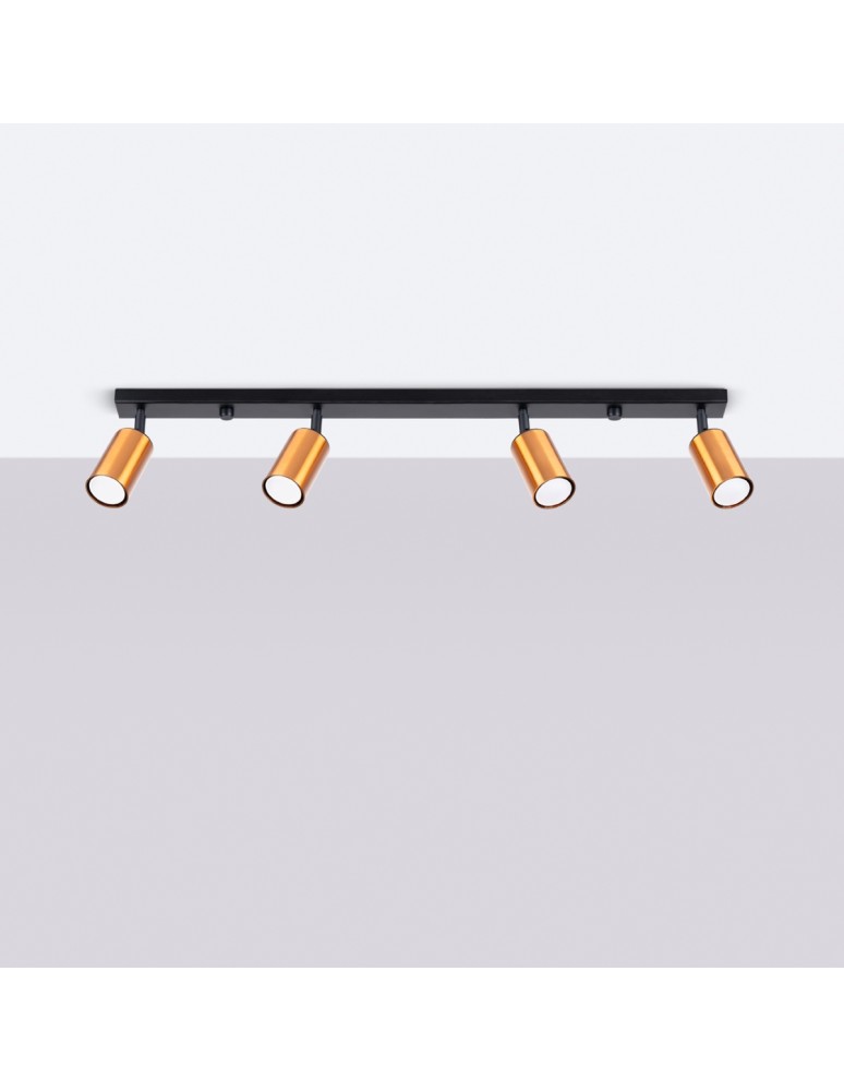 Adjustable ceiling lamps - spots - Sollux Plafond WINX 4L black/copper SL.1379 - product kolory-swiatla.pl 2